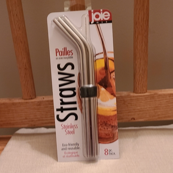 Stainless steel straws 8pc - Picture 2 of 5
